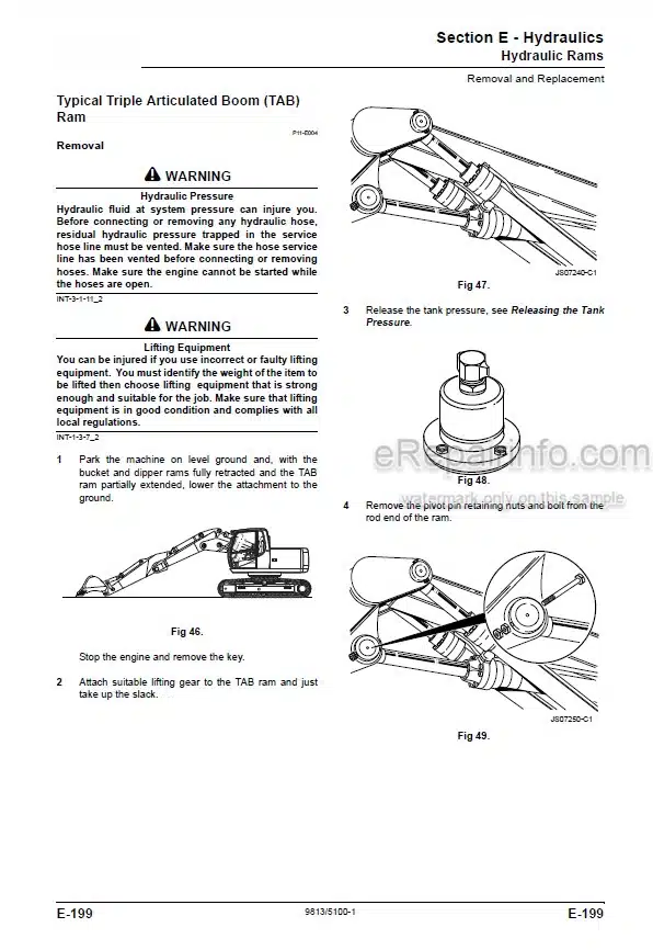 Photo 6 - JCB JS300 JS330 JS370 Tier 4 Service And Operators Manual Excavator 9813-5100