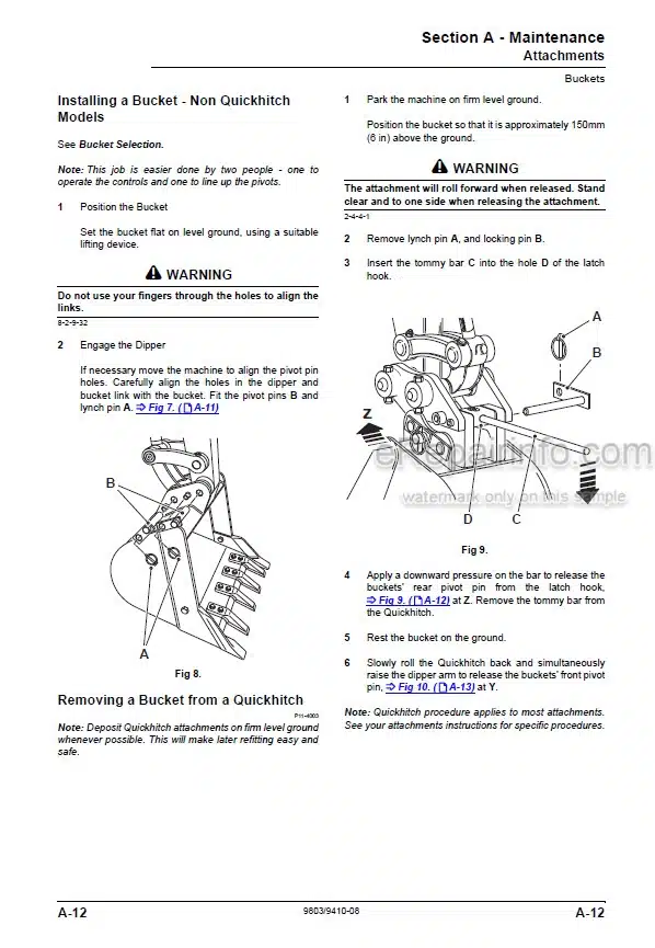 Photo 7 - JCB 2115 2125 2135 2140 2150 3155 3185 Fastrac Service Manual Tractor 9803-8020
