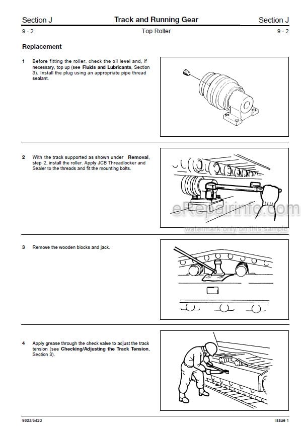 Photo 8 - JCB JS300 JS330 JS370 Service Manual Excavator 9813-7500