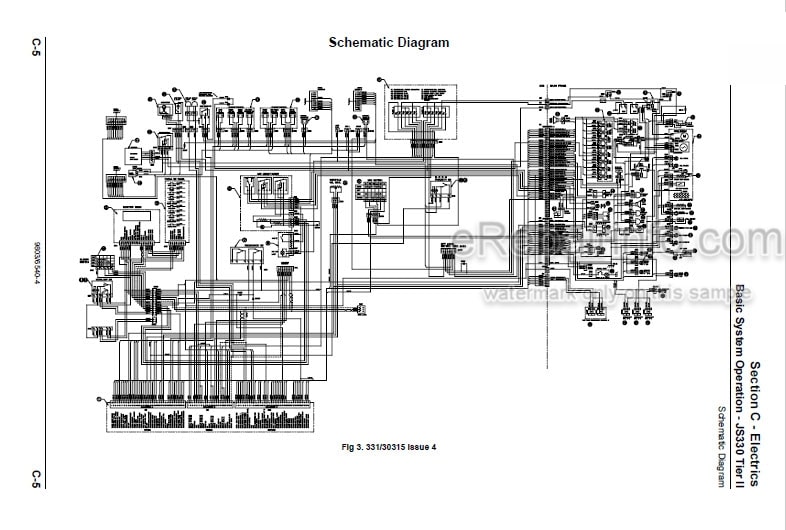 Photo 6 - JCB JS330 Tier II Tier III Auto Service Manual Excavator 9803-6540
