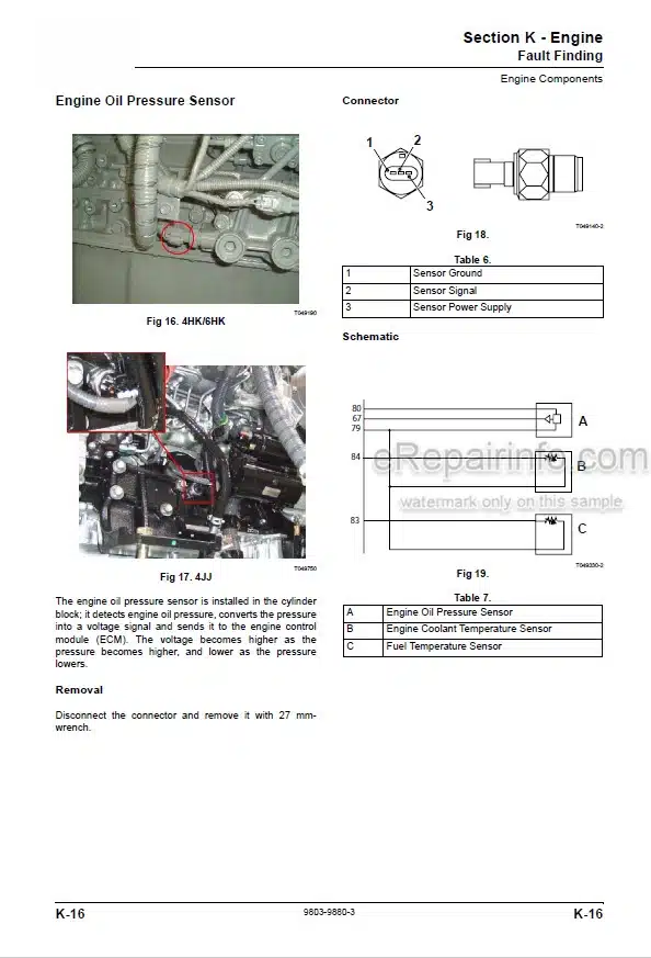 Photo 3 - JCB JS360 Tier III Auto Service Manual Excavator 9803-9880