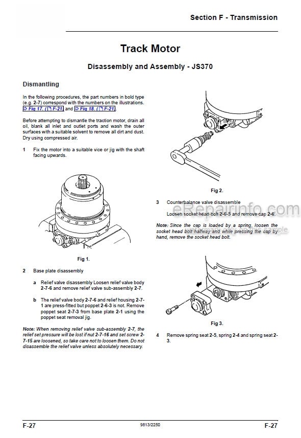 Photo 6 - JCB JS370 Service Manual Excavator 9813-2250