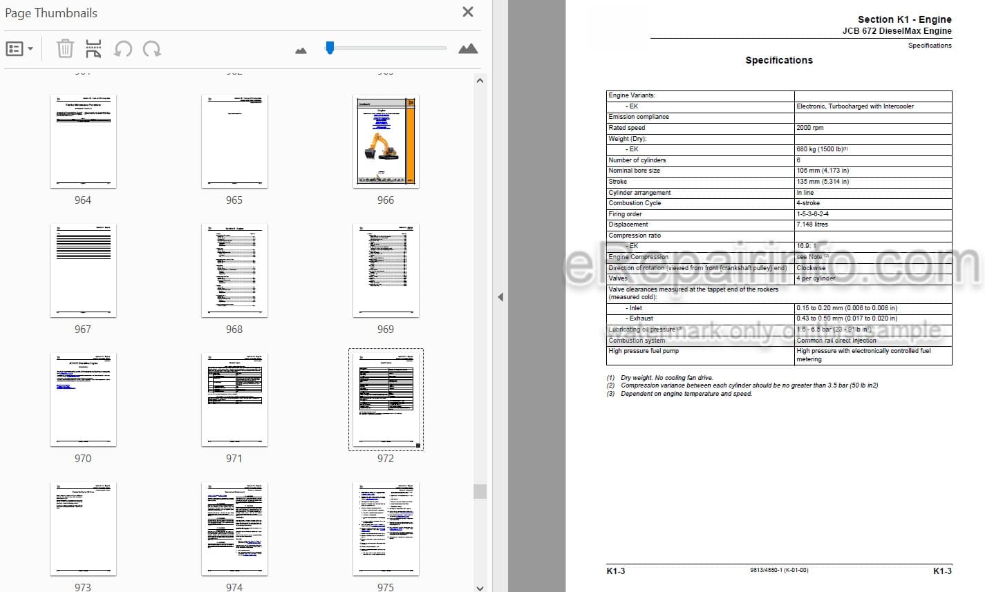 Photo 4 - JCB JS370 Tier 2 Service And Operators Manual Excavator 9813-4850