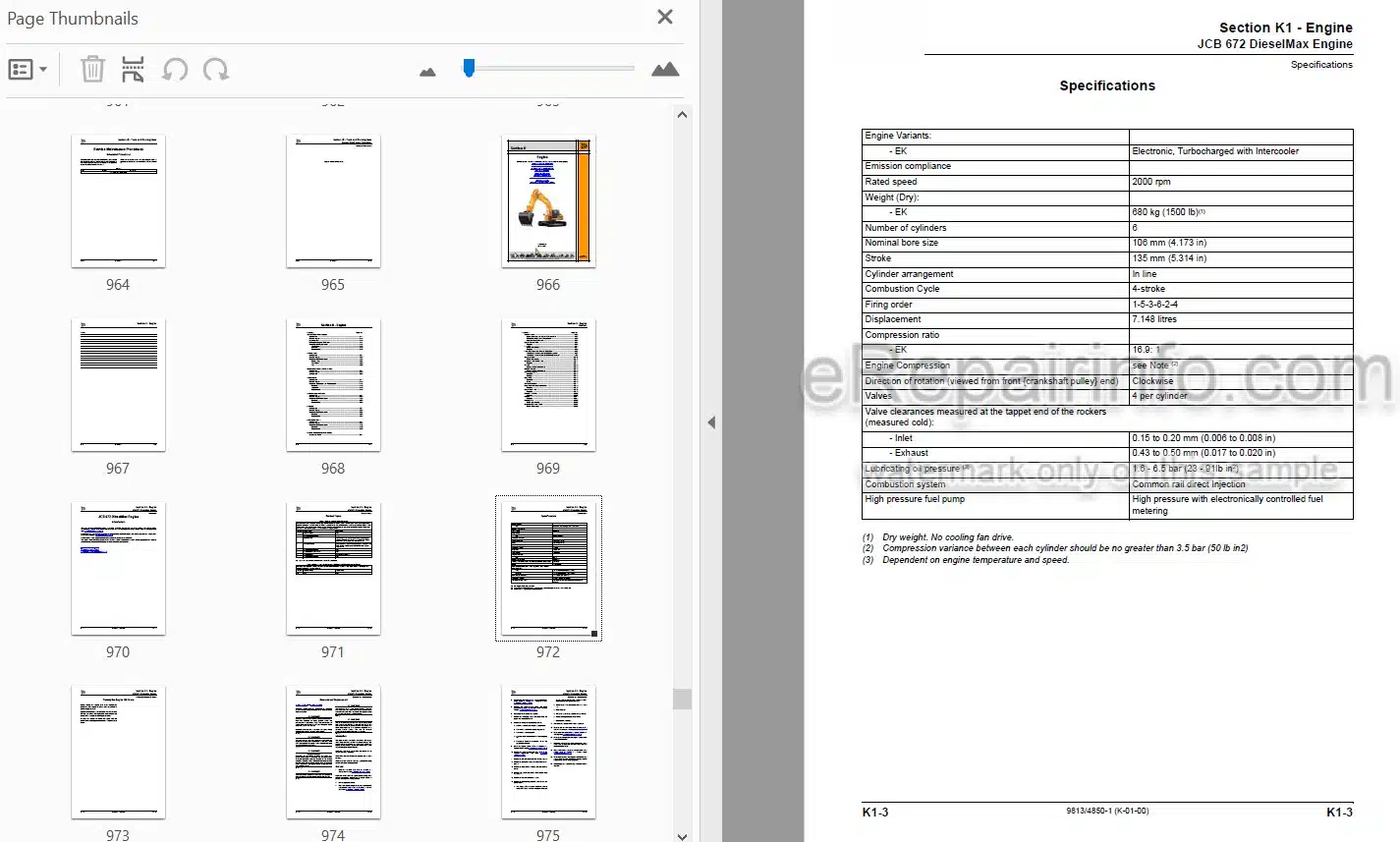 Photo 4 - JCB JS370 Tier 2 Service And Operators Manual Excavator 9813-4850