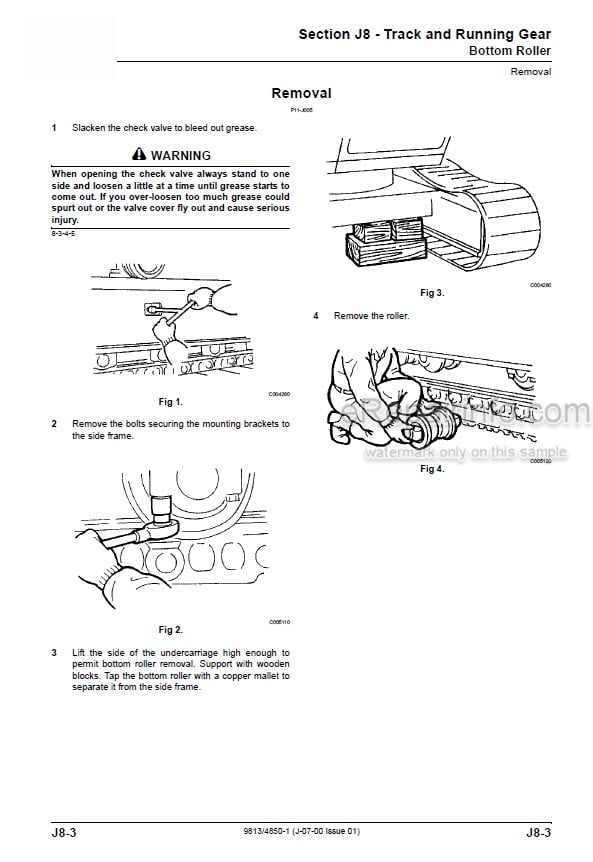 Photo 3 - JCB JS370 Tier 2 Service And Operators Manual Excavator 9813-4850