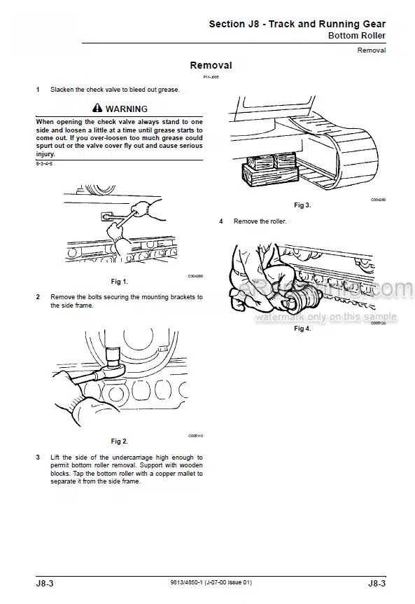 Photo 3 - JCB JS370 Tier 2 Service And Operators Manual Excavator 9813-4850