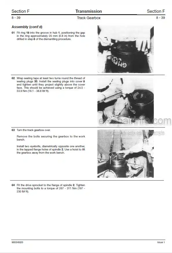 Photo 3 - JCB JS70 Service Manual Excavator 9803-6020