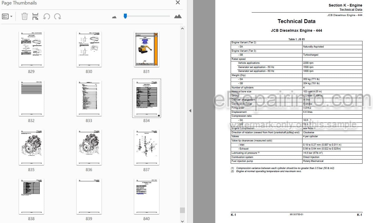 Photo 4 - JCB JS85 Auto Range Service And Operators Manual Excavator 9813-3750