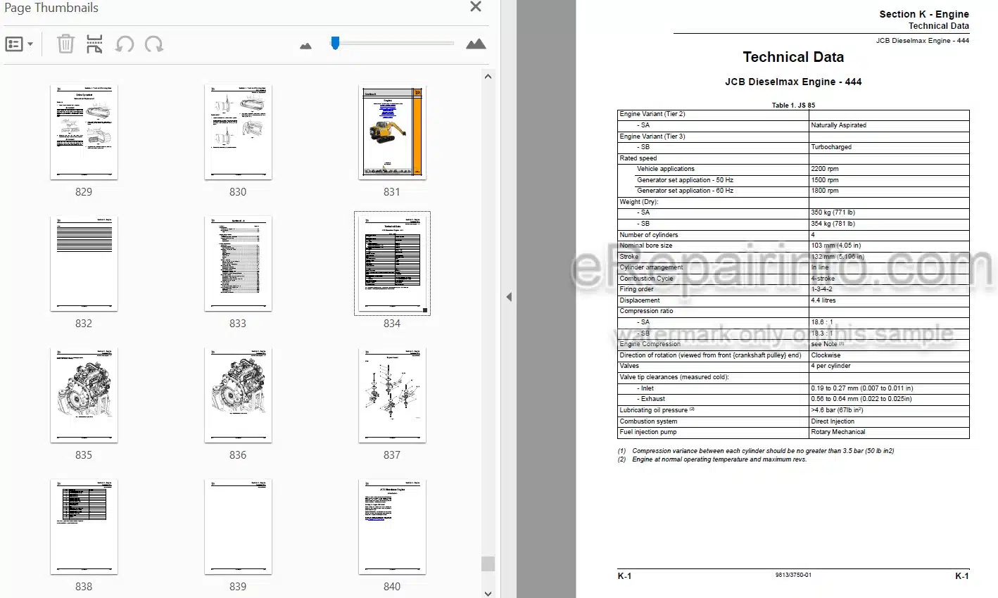 Photo 4 - JCB JS85 Auto Range Service And Operators Manual Excavator 9813-3750