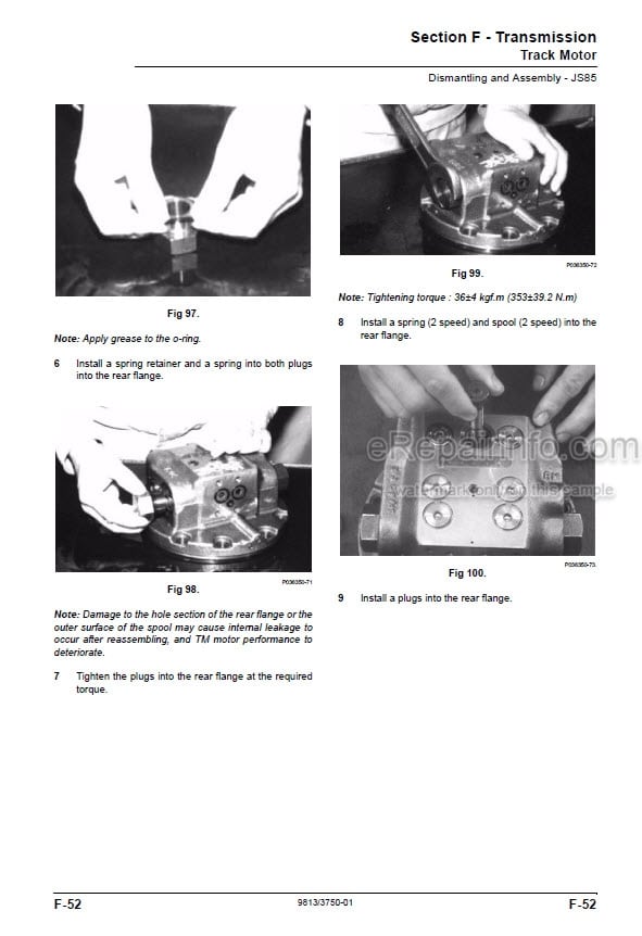 Photo 8 - JCB JS70 Service Manual Excavator 9803-6020