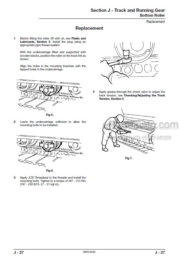 Photo 7 - JCB 802 802.4 802 Super Service Manual Compact Excavator 9803-3140