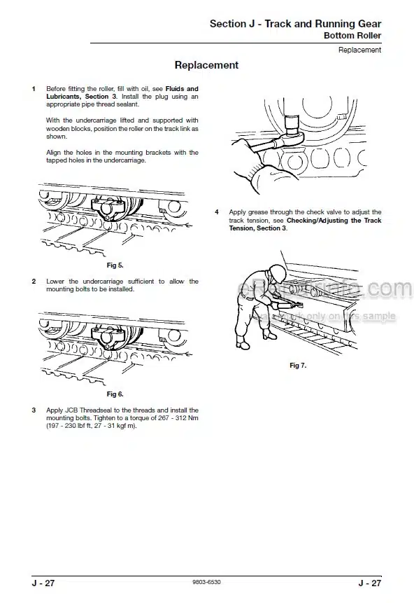 Photo 8 - JCB 802.7 803 804 Super Plus Service Manual Compact Excavator 9803-3145