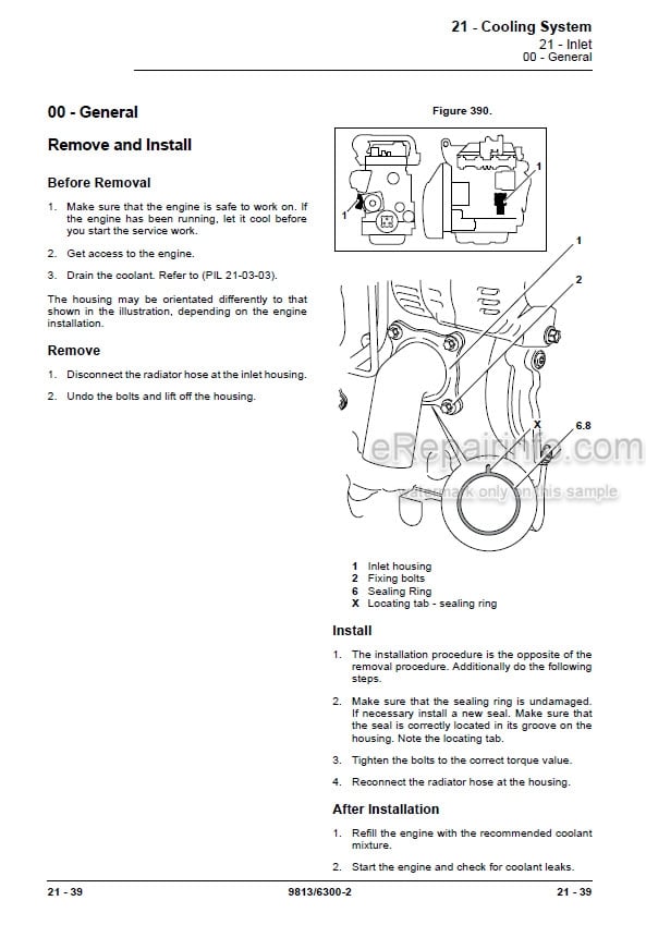 Photo 3 - JCB JZ140 T4I JZ141 T4F Service Manual Excavator 9813-6300