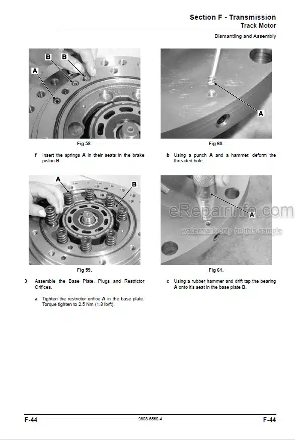 Photo 1 - JCB JZ235 JZ255 Tier III Auto Service Manual Excavator 9803-6560