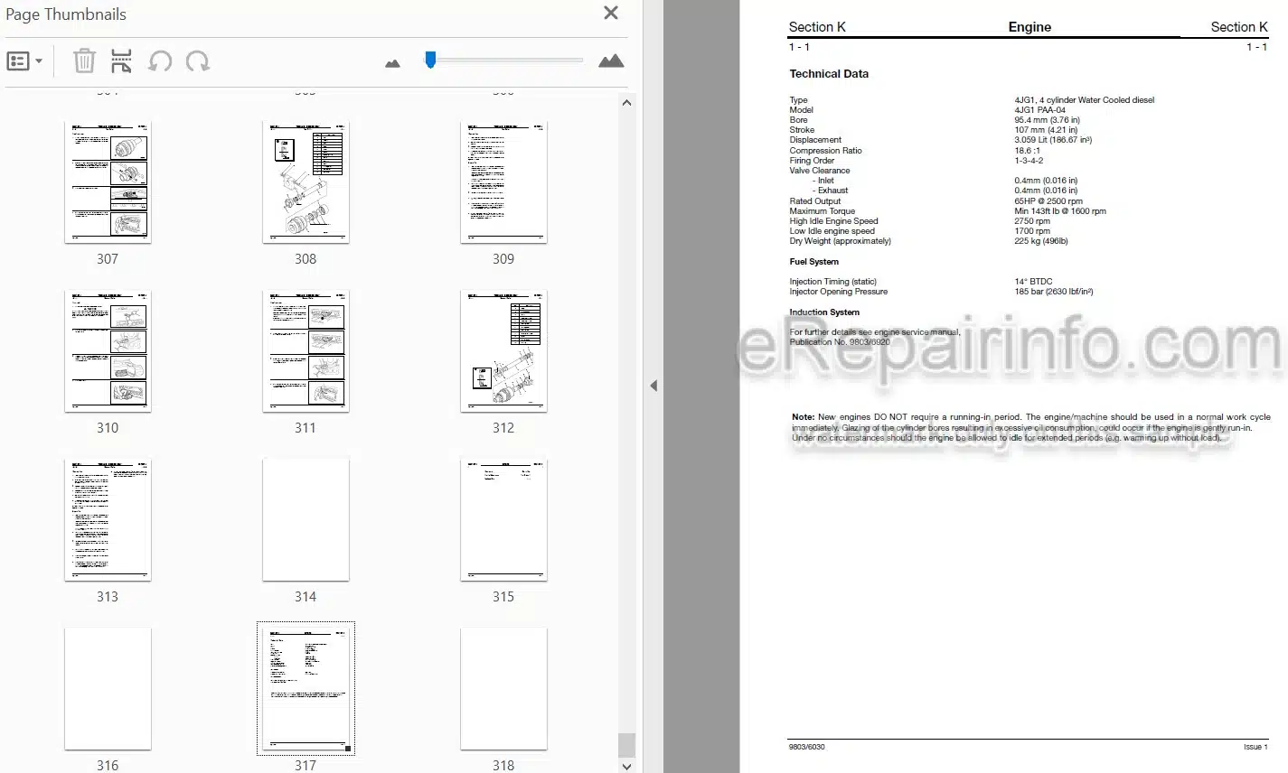 Photo 6 - JCB JZ70 Service Manual Excavator 9803-6030