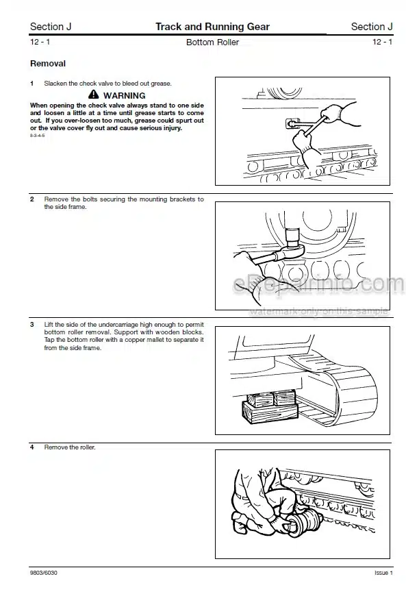 Photo 7 - JCB JZ140 Service Manual Excavator 9803-9910