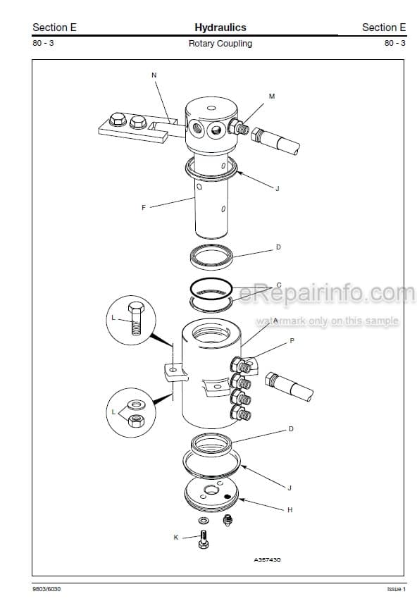Photo 4 - JCB JZ70 Service Manual Excavator 9803-6030