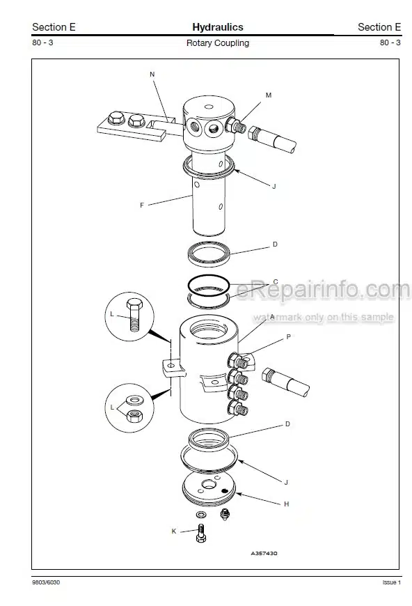 Photo 4 - JCB JZ70 Service Manual Excavator 9803-6030