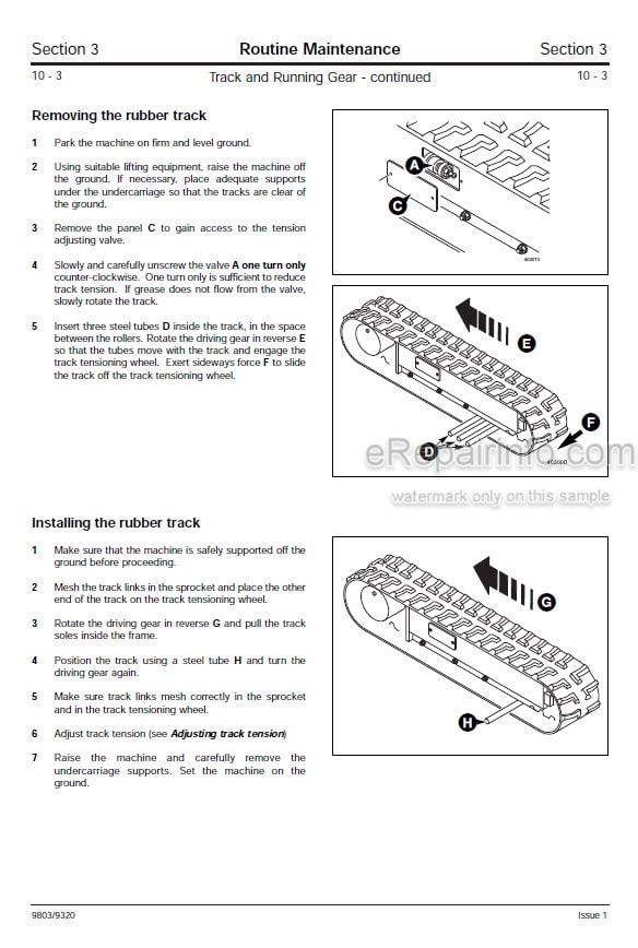 Photo 1 - JCB TD7 TD10 Dumpster Service Manual Dumper 9803-9320