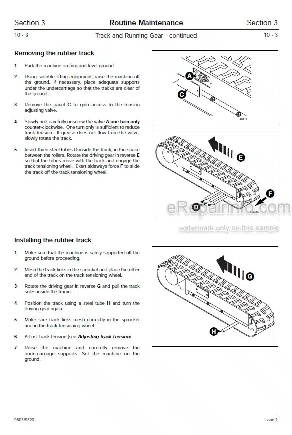 Photo 1 - JCB TD7 TD10 Dumpster Service Manual Dumper 9803-9320
