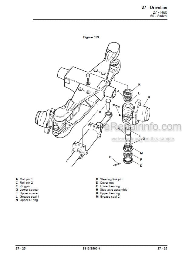 Photo 6 - JCB TLT30D High Lift TLT35D TLT35D 4X4 Teletruck Service Manual Telescopic Handler 9813-2500
