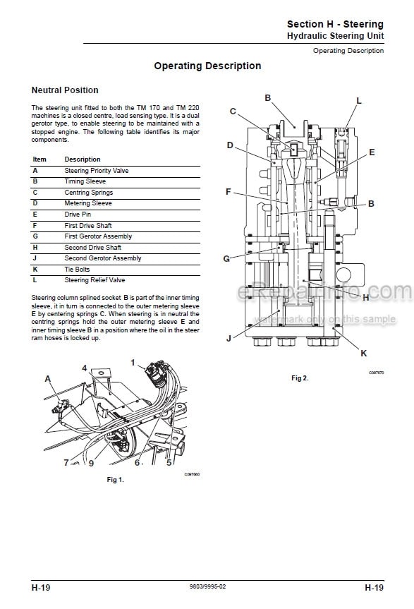 Photo 3 - JCB TM180 TM220 Service Manual Wheel Loader 9803-9995