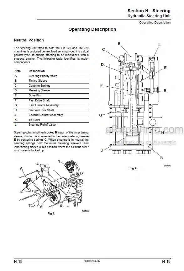 Photo 3 - JCB TM180 TM220 Service Manual Wheel Loader 9803-9995