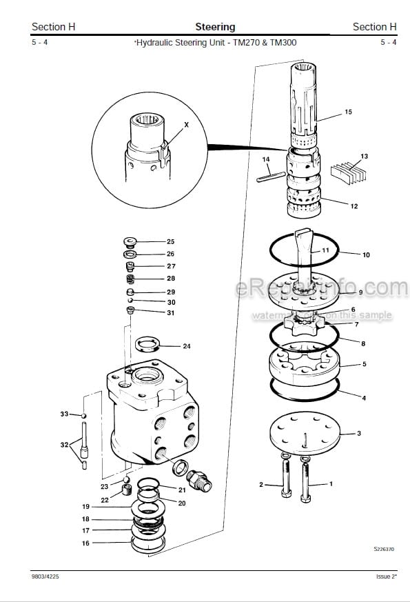 Photo 3 - JCB TM200 TM270 TM300 Service Manual Telescopic Wheel Loader 9803-4225