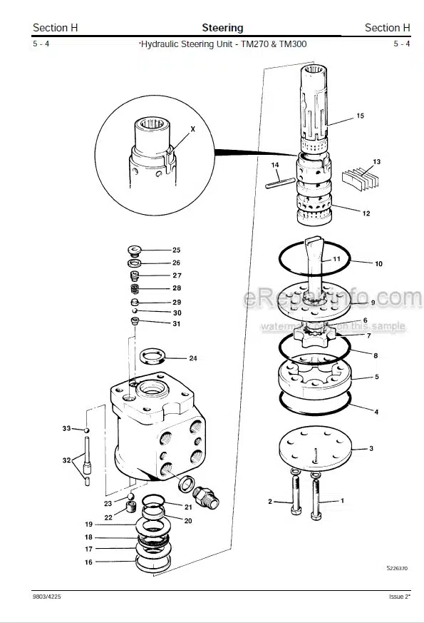Photo 3 - JCB TM200 TM270 TM300 Service Manual Telescopic Wheel Loader 9803-4225