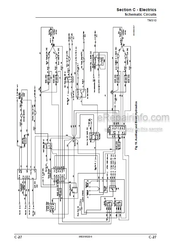 Photo 3 - JCB TM310 TM310S TM310WM TM320 Service Manual Telescopic Wheel Loader 9803-9520