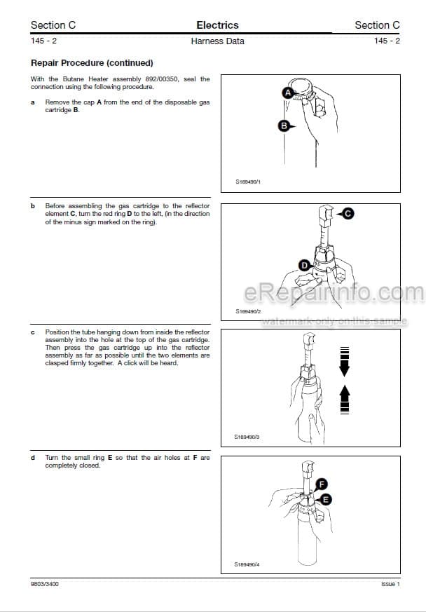 Photo 7 - JCB Teletruk Service Manual Telescopic Handler 9803-3400