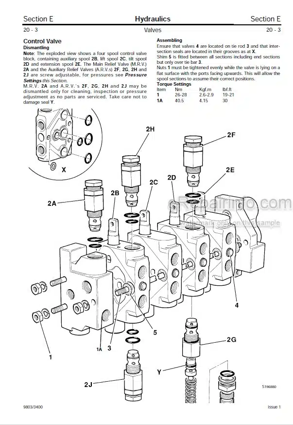 Photo 5 - JCB Teletruk Service Manual Telescopic Handler 9803-3400