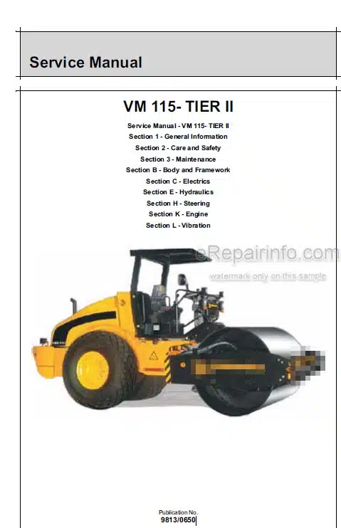 Photo 5 - JCB VM115 Tier II Service Manual Roller 9813-0650
