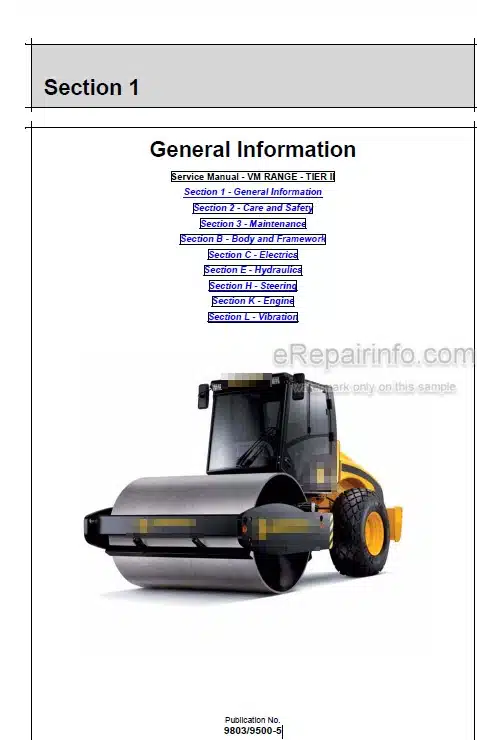 Photo 5 - JCB VM46D VM46PD VM75D VM75PD VM115D VM115PD VM115H VM132D VM132PD VM146D VM146PD VM166D VM166PD VM200D VM200PD Tier II  Service Manual Roller 9803-9500