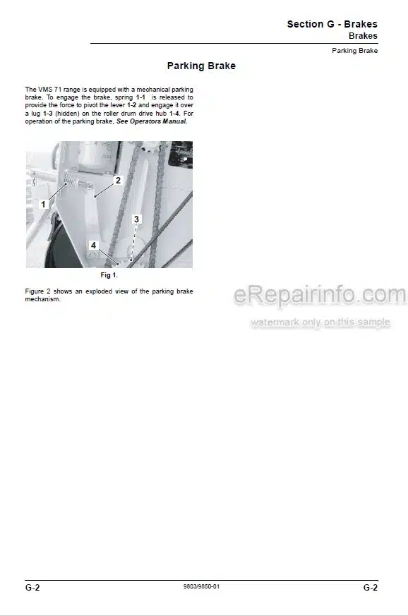 Photo 3 - JCB VMS71 VMS71-20 VMS71-30 Service Manual Vibratory Roller 9803-9850
