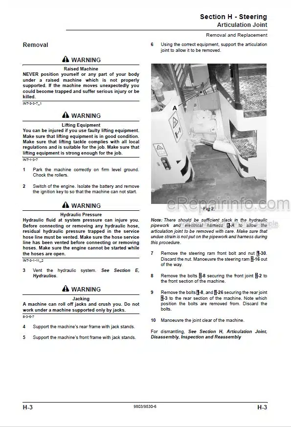 Photo 9 - JCB VMT160-90 VMT260-100 VMT260-120 Tier 2 4 Service Manual Roller 9803-9530