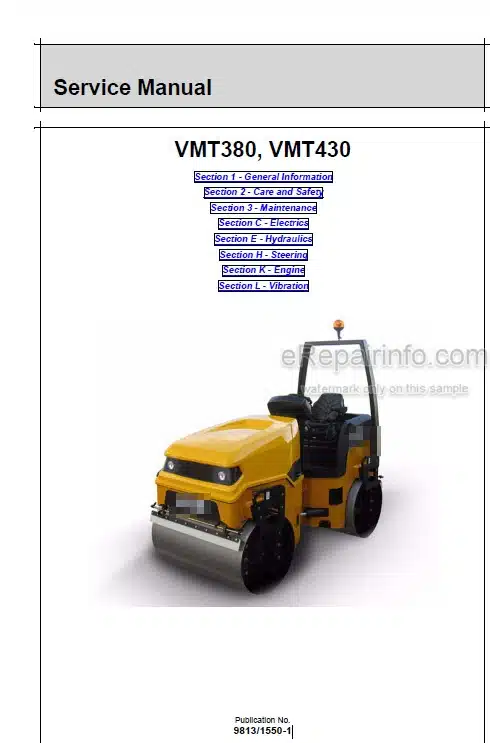 Photo 5 - JCB VMT380 VMT430 Service Manual Roller 9813-1550