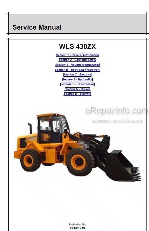 Photo 5 - JCB WLS 430ZX Service Manual Wheel Loader 9813-1050