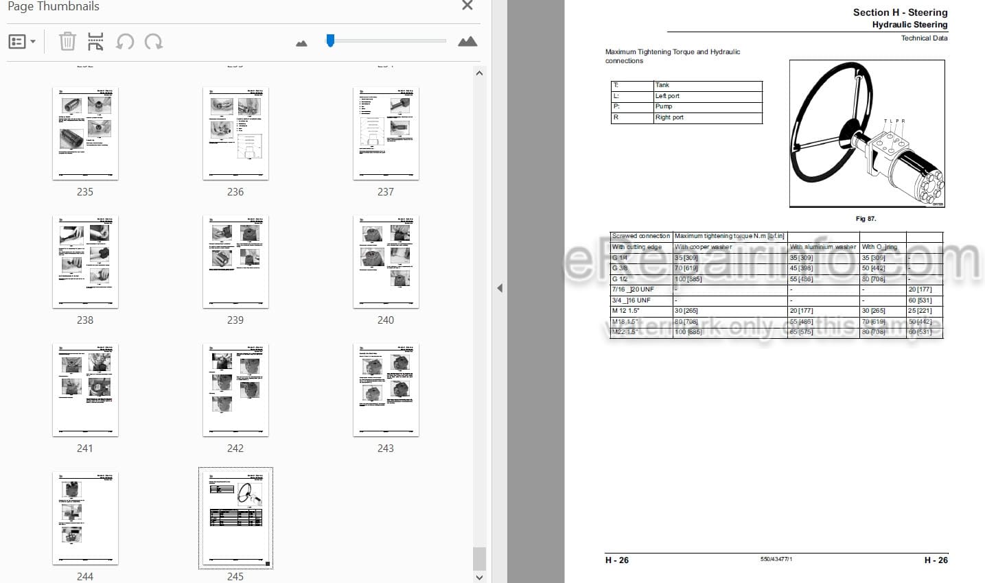 Photo 4 - JCB WLS 432ZX Service Manual Wheel Loader 550-43477