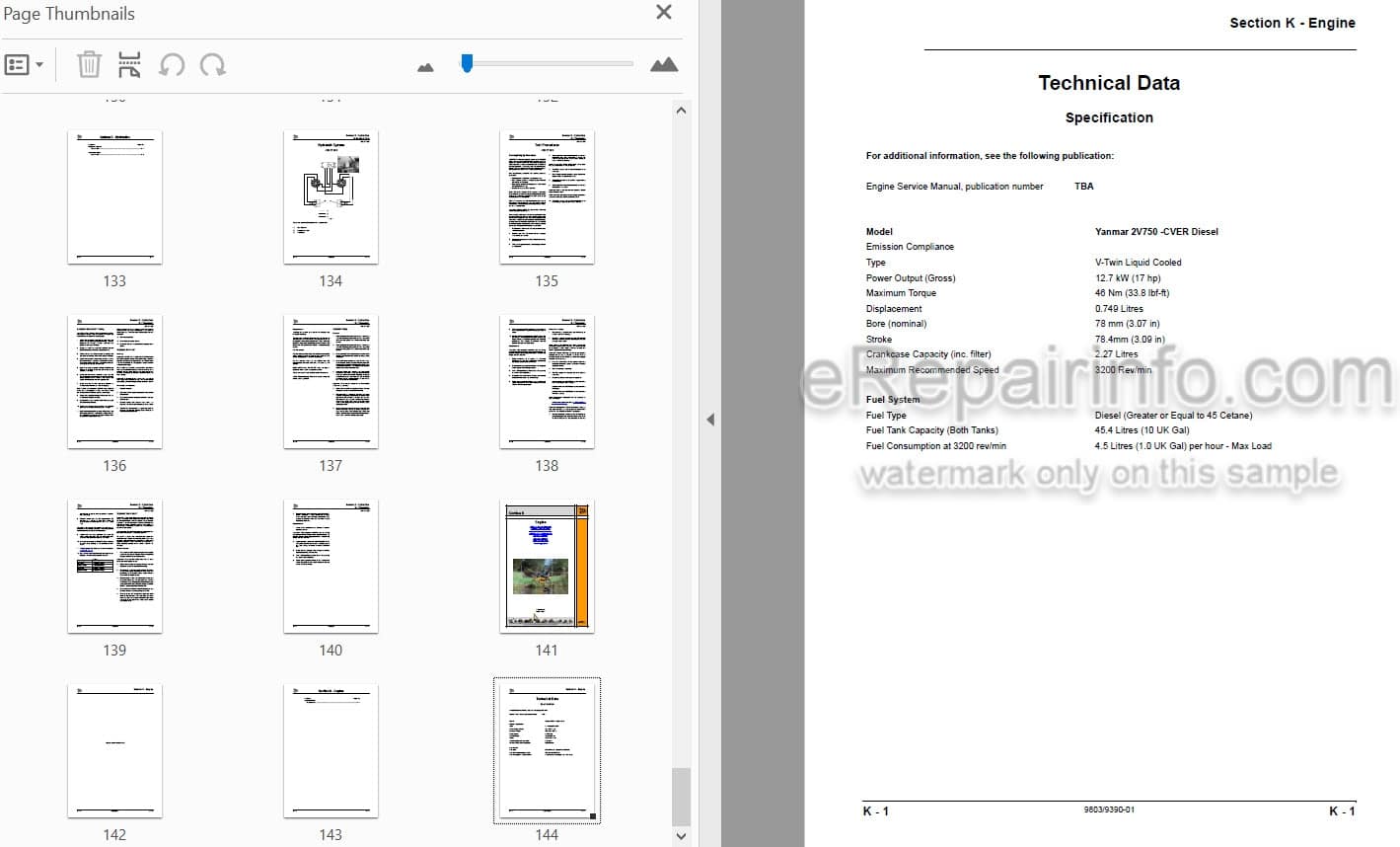 Photo 4 - JCB ZT20D Service Manual Mower 9803-9430