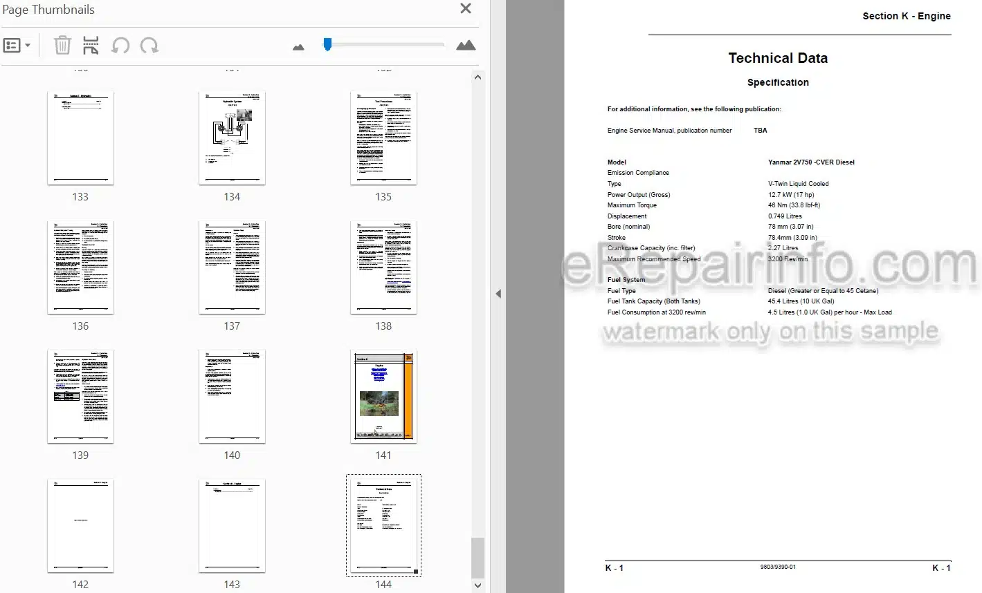 Photo 4 - JCB ZT20D Service Manual Mower 9803-9430