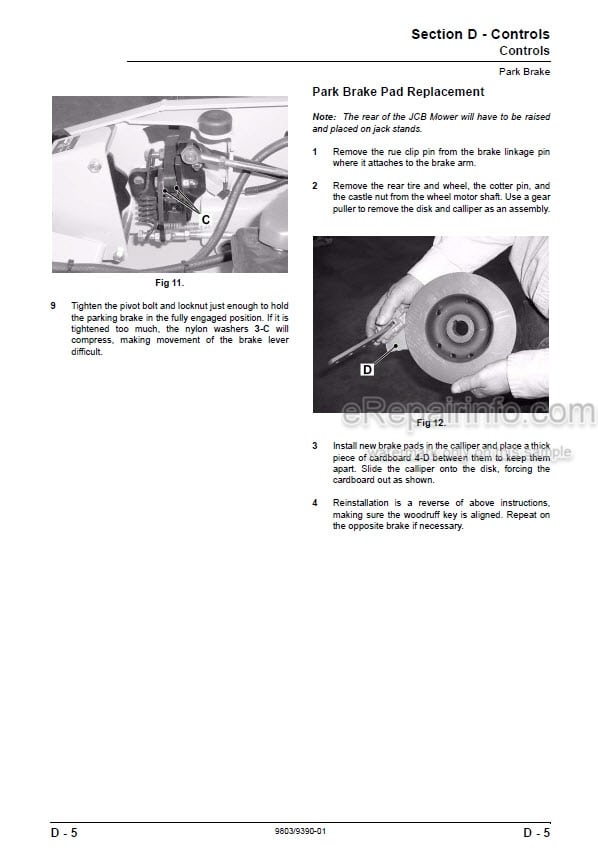 Photo 1 - JCB ZT20D Service Manual Mower 9803-9430