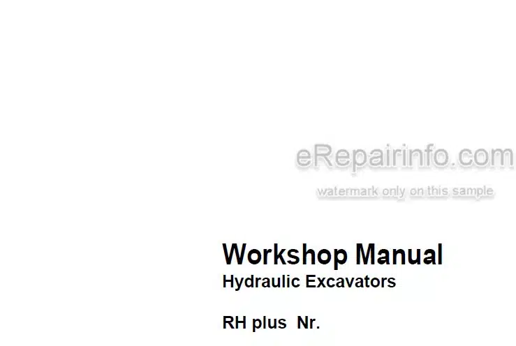 Photo 5 - Orenstein & Koppel RH Plus RH Plus LC RH5.6E RH5.6LC Workshop Manual Hydraulic Excavator 2986673