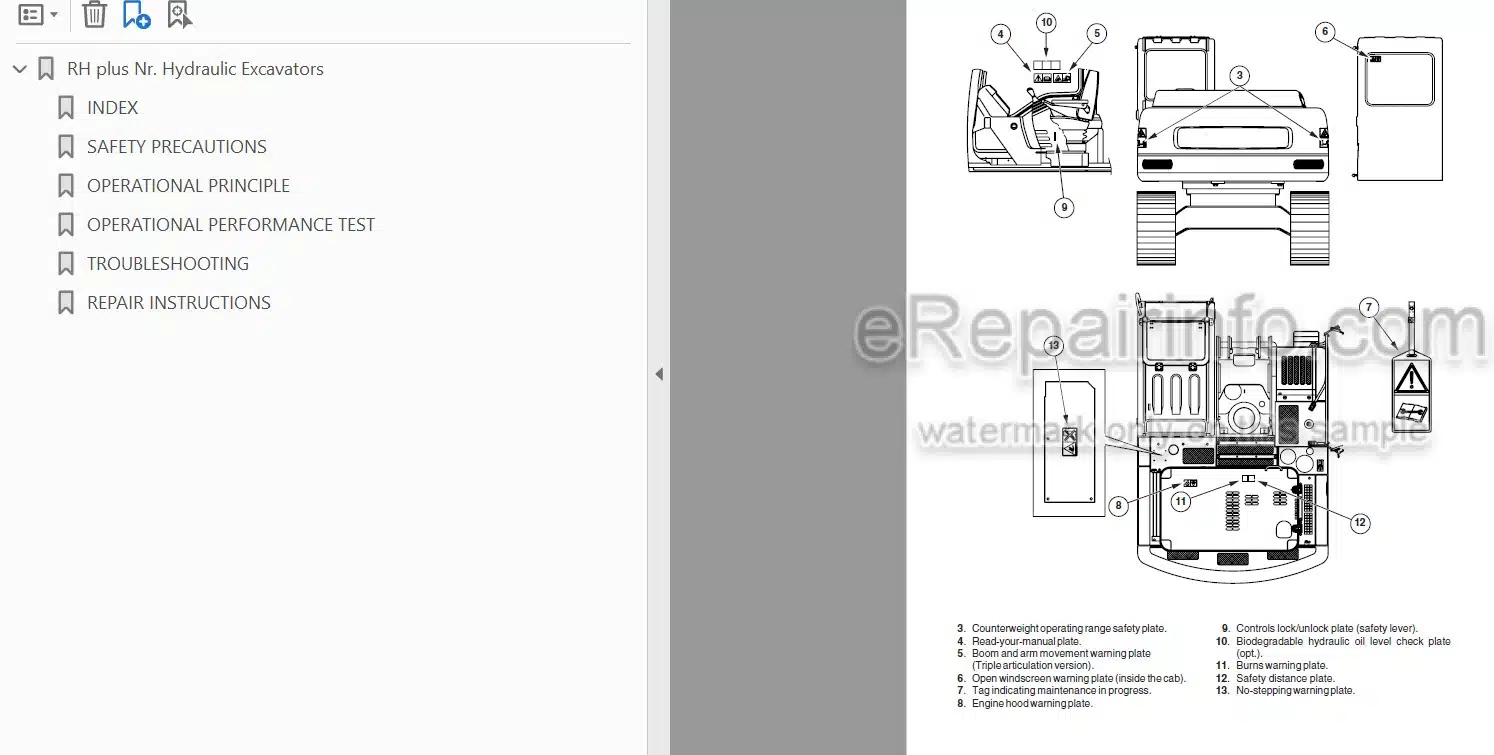 Photo 4 - Orenstein & Koppel RH Plus RH Plus LC RH5.6E RH5.6LC Workshop Manual Hydraulic Excavator 2986673