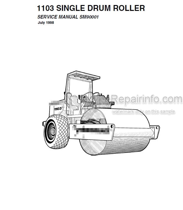 Photo 5 - Vibromax 1103 Service Manual Single Drum Roller SM90001