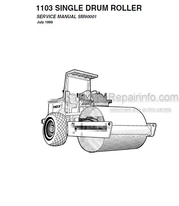 Photo 5 - Vibromax 1103 Service Manual Single Drum Roller SM90001