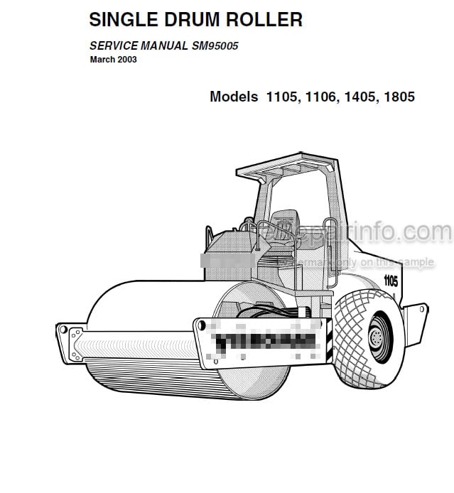 Photo 6 - Vibromax 1105 1106 1405 1805 Service Manual Single Drum Roller SM95005