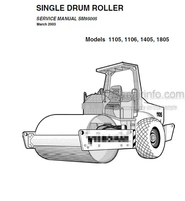 Photo 6 - Vibromax 1105 1106 1405 1805 Service Manual Single Drum Roller SM95005