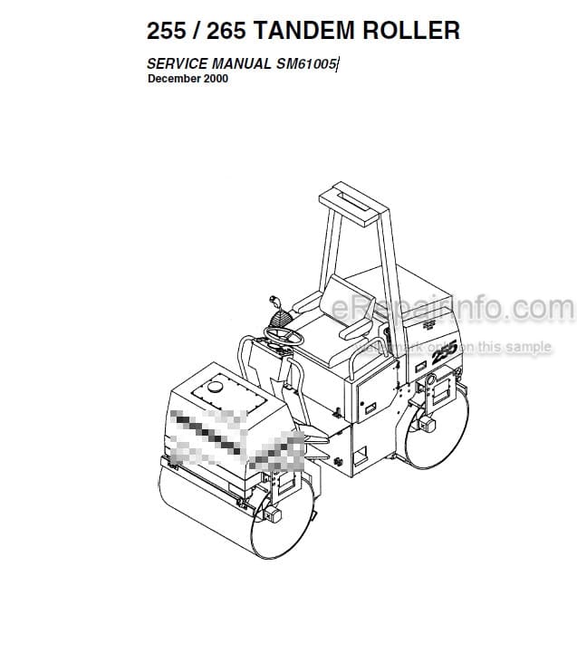 Photo 5 - Vibromax 255 265 Service Manual Tandem Roller SM61005