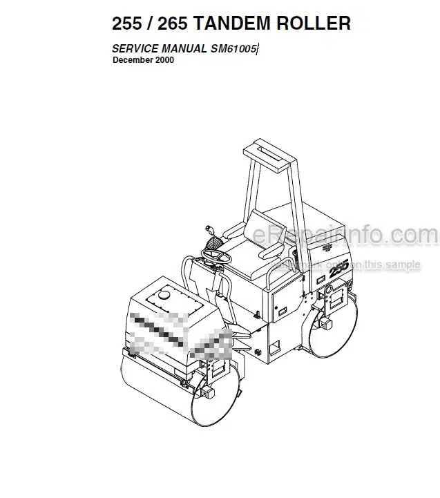 Photo 5 - Vibromax 255 265 Service Manual Tandem Roller SM61005
